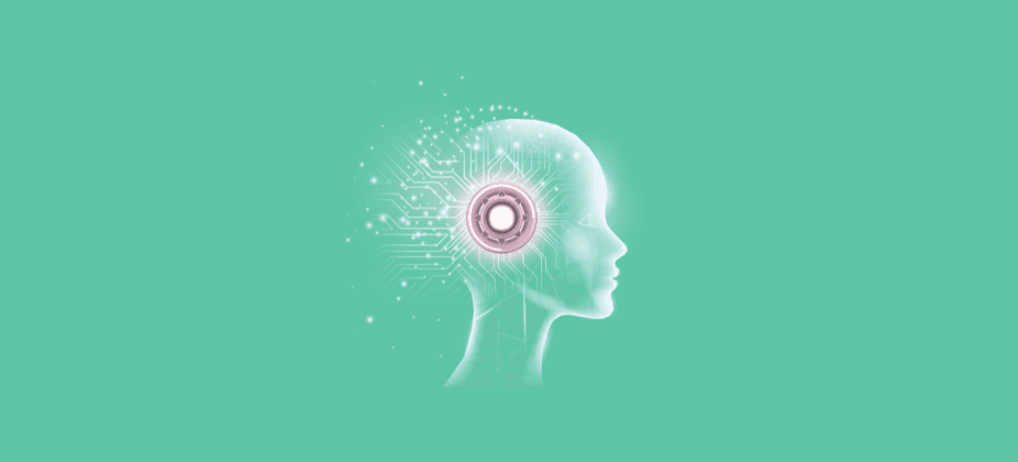Agentic AI concept showing a human head with neural network and circuit connections representing AI-driven testing
