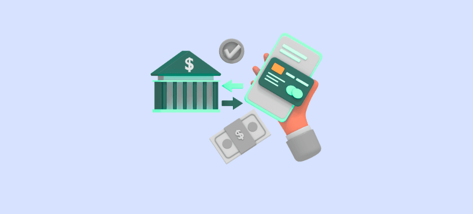 Illustration of PSD2 testing showing secure open banking communication between a bank and a mobile payment app using APIs and Strong Customer Authentication (SCA).