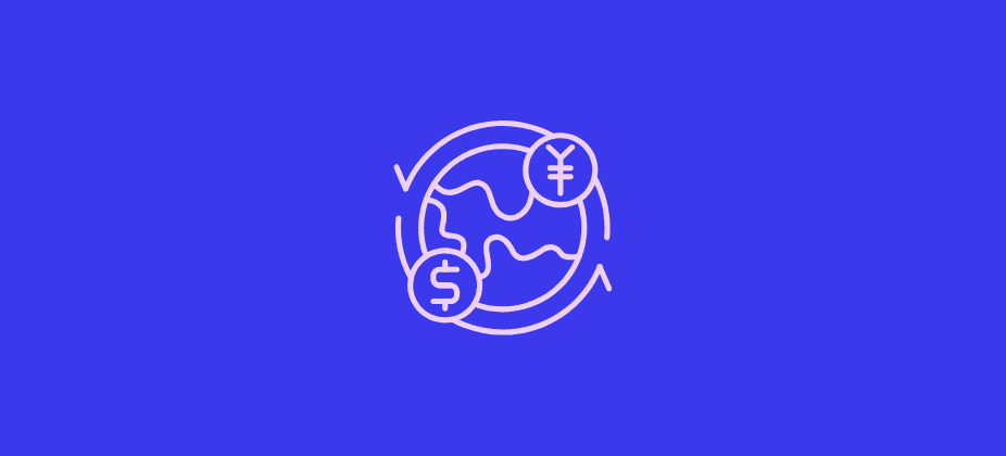 llustration of a globe with dollar and yen currency symbols and circular arrows, representing international payments and cross-border transactions. Select 80 more words to run Humanizer.
